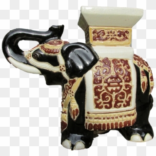 Decorated Ceramic Elephant - Porcelana De La India Clipart