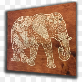 Wood Elephant - Indian Elephant Clipart