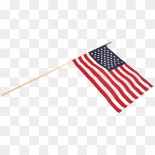 Usa Flag On Wooden Stick Clipart