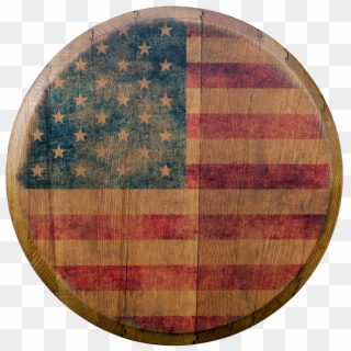 American Flag Printed Barrel Head Clipart
