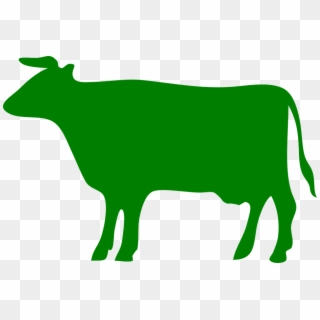 Animal Cow Free Png Transparent Background Images Free - Green Cow Silhouette Clipart