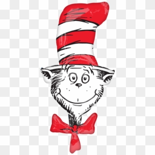 Seuss Cat In The Hat 42" Supershape Foil Balloon - Cat In The Hat Love Clipart
