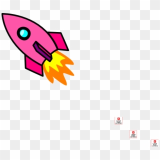 Pink Rocket Clip Art - Clip Art Space Ship - Png Download