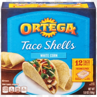 White Corn Taco Shells - Ortega Taco Shells Clipart