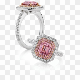 Pink Diamonds Png - Engagement Ring Clipart