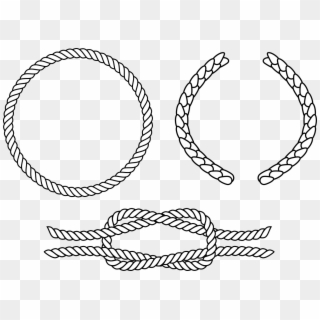 Rope Circle Png - Black And White Rope Vector Png Clipart