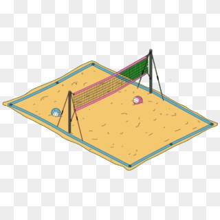 Beach Volleyball Free Png Image - Sand Volleyball Court Drawing Clipart