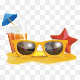 Sunglasses Emoji Clipart Beach - Graphic Design - Png Download