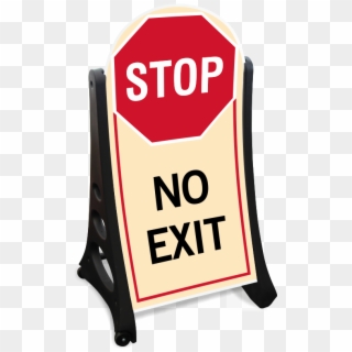 No Exit Stop Sidewalk Sign Kit - Stop Sign Clipart