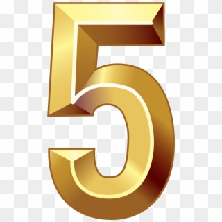 Gold - Number 5 Gold Png Clipart
