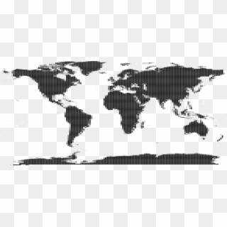 Maps Clipart World Map Outline - Black White World Map Border - Png Download