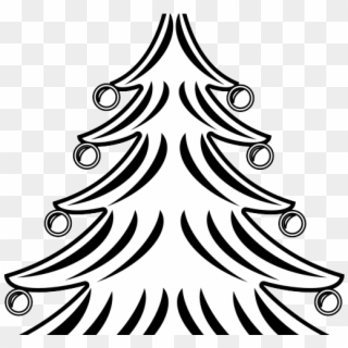 Drawn Christmas Lights Black And White - Black And White Christmas Tree Drawing Clipart