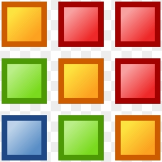 Squares Clipart Colored - Transparent Color Grid Icon - Png Download