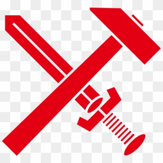 Strasserism Hammer And Sword Red - Sword And Hammer Png Clipart
