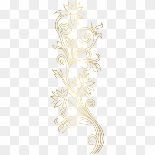 Floral Pattern In Gold Png , Png Download Clipart