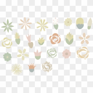 Hand Drawn Fresh Flower Pattern - Circle Clipart