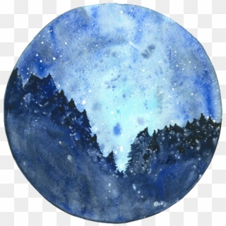 The Silence Between The Notes Night Sky Painting, Circle - Circle Painting Clipart