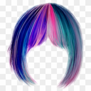 Hair Hairstyle Neon Neonhair Cute Rainbow Freetoedit - Rainbow Hair Png Clipart