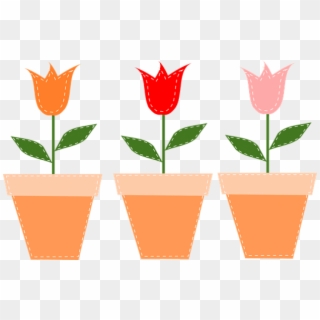 Free Png Download Flower Pots Pots Tulips Flowers Pot - Pot With Flower Clipart Png Transparent Png