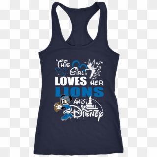 This Girl Loves Her Detroit Lions And Mickey Disney - Shirt Clipart