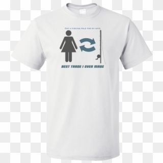 Standard White Got Fishing Pole For Wife - Volleyball Shirt Designs For Men Clipart
