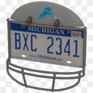 Detroit Lions Helmet Frame - Michigan License Plate Clipart