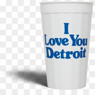 I Love You Detroit Stadium Cup - Plastic Clipart