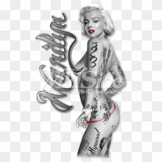 Nude With Tattoos [hd] - Vorlagen Marilyn Monroe Tattoo Clipart