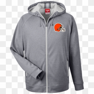 Cleveland Browns Logo Heathered Hooded Jacket - Sweatshirt Clipart