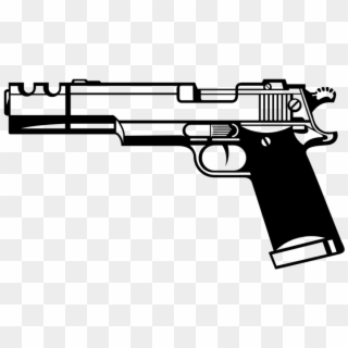Svg Library Stock Svg Gun Hand - Gun Clipart Black And White - Png Download