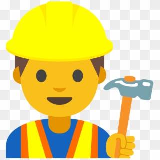 Open - Construction Worker Emoji Png Clipart