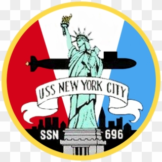 Uss New York City Crest - Uss New York City Ssn 696 Clipart
