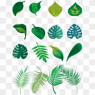 Hand Painted Fresh Green Leaves Png And Vector Image Clipart