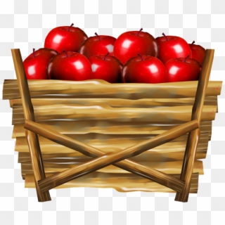 Basket Clipart Apple Tree - Apples In A Basket Clip Art - Png Download
