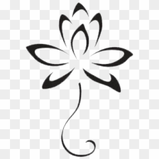 Lotus Tattoos Png Transparent Images - Lotus Flower Png Black And White Clipart