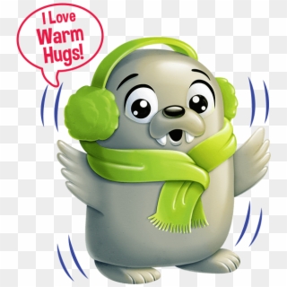 Snuggle N Hug Walrus Illo Brrr Cold 650 - Cartoon Clipart