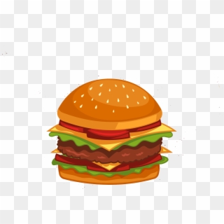Burger Png Hd Free Vector - Cheeseburger Clipart