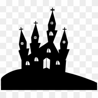Church, Cross, Hill, Landscape, Silhouette, Halloween - Halloween Siluetter Clipart