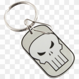 Picture Of Marvel Punisher Tag Enamel Key Chain - Keychain Clipart