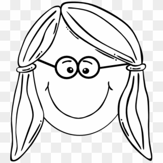 Girl Face With Glasses Svg Clip Arts 534 X 600 Px - Png Download