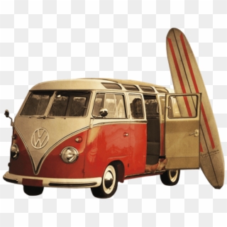 Download Volkswagen Camper Van And Surf Board Png Images - Vw Surf Van Clipart