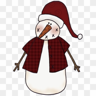 Free Primitive Snowman Clipart - Transparent Country Characters Clipart - Png Download