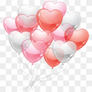 Clip Art - Hearts Balloons Clip Art - Png Download