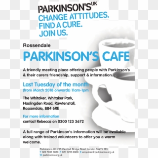 Rossendale Parkinsons Cafe - Parkinson's Uk Clipart