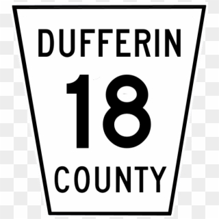 Dufferin Road 18 Sign - Sign Clipart