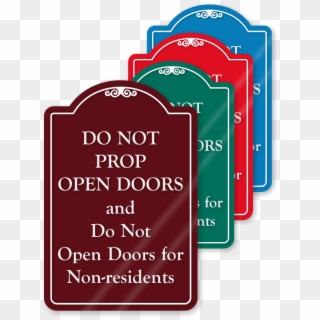 Keep Door Closed Signs Do Not Prop Door Open Signs - Not Flush Feminine Products Sign Clipart