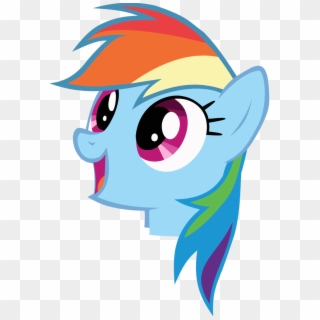 My Little Pony Clipart Head - My Little Pony Rainbow Dash Head - Png Download
