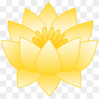 Yellow Lotus Flower - Drawing Clipart