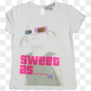 Patrizia Pepe Girls T Shirt 3d Glasses Baby - Active Shirt Clipart