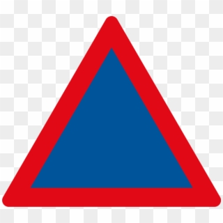 Triangle Warning Sign - Red And Blue Triangle Clipart